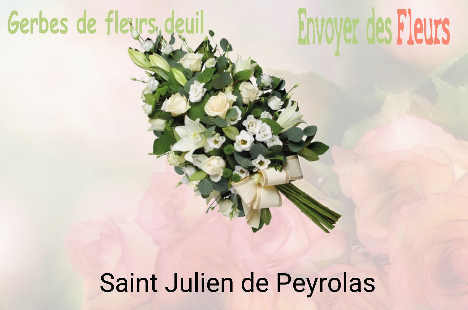 Gerbe de fleurs de deuil livrée à Saint-Julien-de-Peyrolas